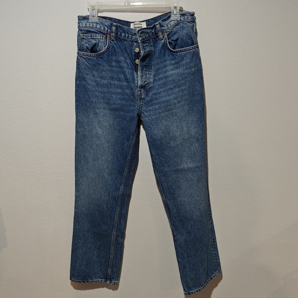 High Rise Straight Jeans Distressed Colorado Shadow Size 30 - Picture 5 of 8